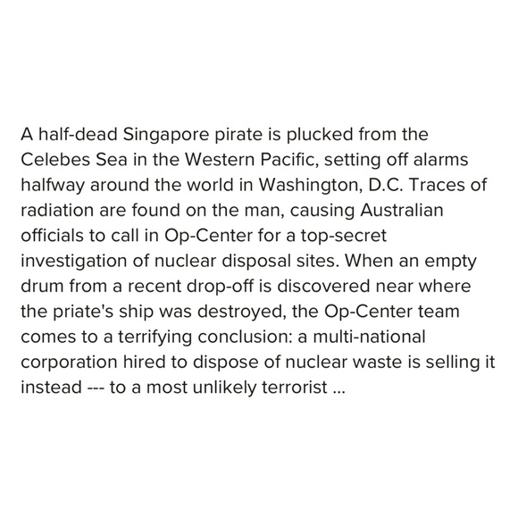 🍭 3/$10 Tom Clancy: Sea of Fire- Op-Centre #10  (Paperback) - Picture 4 of 4